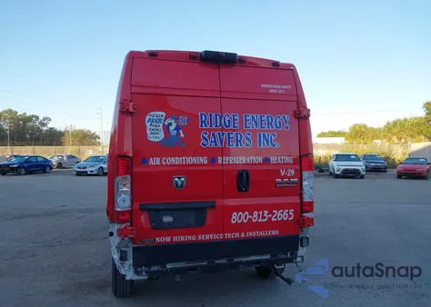 2020 Ram Promaster 2500 High Roof 159 Wb из США, поврежденный, VIN 3C6TRVDG0LE134985